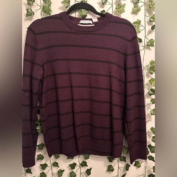 Calvin Klein Other - Calvin Klein a purple and Black Striped Sweater